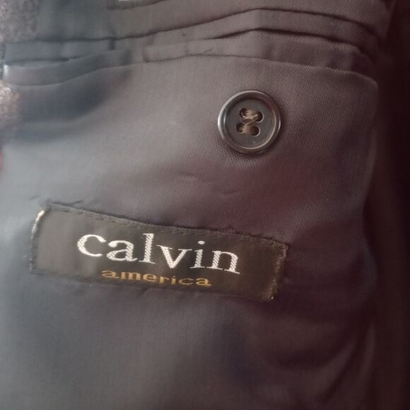 Calvin Lanificio di Pray Sport Coat 44R Plaid Wool Blend Jacket - Picture 8 of 11